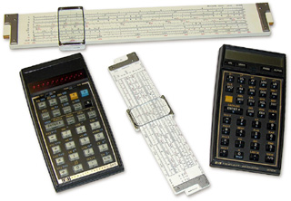 Sun Hemmi 259D,<br>HP-34C, Keuffel & Esser 4181-1, HP-41CX