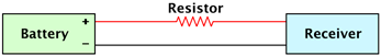 Figure 2. If the battery voltage and radio system current remained constant, a simple resistor would suffice as a BEC.
