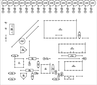 Tachometer component placement.