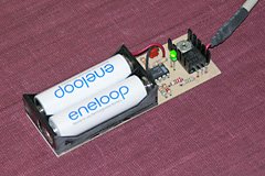 Eneloop cells can be charged in any standard Nickel Metal Hydride (NiMH) charger, including this do-it-yourself USB-powered one.