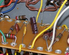 Capacitor C30 is located near the opposite end of the amplifier.