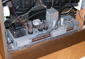 The AO-29 amplifier reinstalled and reconnected.