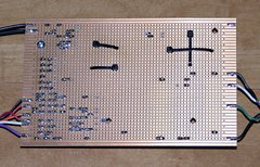 Copper side of circuit.