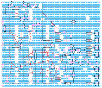 Retronome stripboard layout. Click to enlarge.