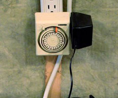 Instead of a trickle charger, a regular overnight charger connected to a timer can keep a NiMH battery charged.