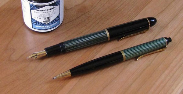 The Pelikan 140 and a matching Pelikan 350 mechanical pencil with 1.2mm leads.