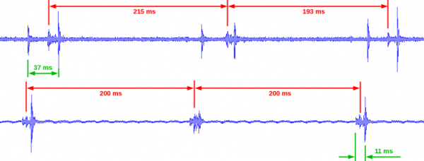 Part of an audio recording of the watch as received, and after overhaul and regulation.