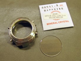 The scratched mineral glass crystal was replaced with a sapphire one.