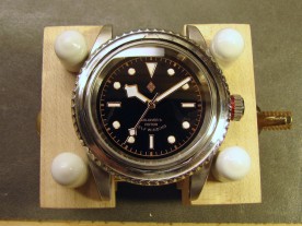 The movement was reinstalled next so that the bezel insert could be aligned with the dial.