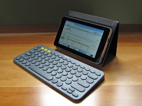 With a compact Bluetooth keyboard, the tablet makes a viable laptop replacement for travel.