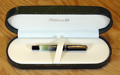 The Polar Lights fountain pen in its rather large presentation box.