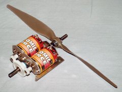An Anthem 3:1 dual gearbox, with two Kyosho Atomic Force motors, and APC 12x8 electric propeller. This will be going into a Sig <i>MidStar-40</i>, powered by two 7-cell packs.