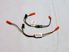 The Great Planes <I>Electrify C-5</I> (top) and <I>C-10</I> speed controls are rated at 5 and 10 Amps respectively, and are equipped with a batter eliminator circuit (BEC). The <I>C-5</I> is ideal for slowflyers using up to a Speed 280 motor. The <I>C-10</I> can handle many Speed 400 applications.