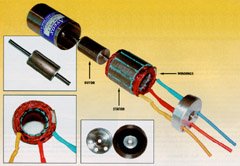 Photo 3. The components of an Aveox&nbsp;36/30/1.5 brushless motor.