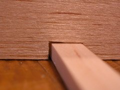A poorly fitting rib-to-spar joint is not very strong. Poor parts fit is common in some kits (but not in the <I>Mid*Star 40</I> kit from the previous photos).