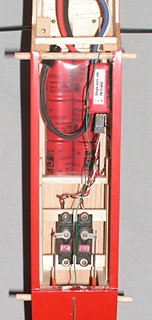 Using lightweight radio equipment saved about 3 oz. Another 6 oz were saved by using a 6x1250SCR instead of a 7xRC2400 battery.