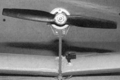 The front view of the pylon shows the concave surface in which the motor rests.