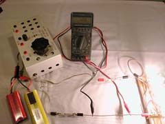 With the shunt calibrated, we can now use it to measure currents that are beyond this multimeter's ability to measure directly.
