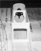 View of the forward fuselage from the rear. From bottom to top: F-3, F-2, and F-E (the firewall).