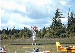 That's me, about to launch my Sydney's Special. In the foreground are Rob Pike's Liberty Sport and Canadair CL-215 water bomber.