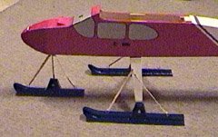 Skis installed on the existing landing gear.