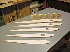 Rudder ribs and attachment blocks.