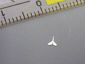 "Airplane" tip cut from very thin card stock.